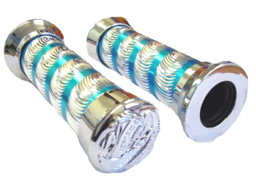 Handvat Set Streep Chroom/Blauw Universeel