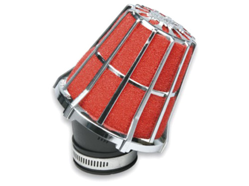 powerfilter e5 schuin 35/38mm chroom/rood malossi 047593K0