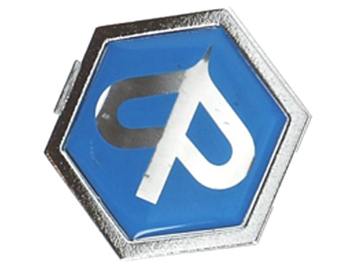 Logo Klik Voorscherm Chroom/Blauw Piaggio Sfera