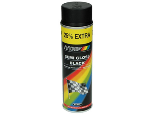 Motip Spuitbus Autolak Zwart Zijde 500ml