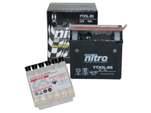 Nitro Accu NTX5L-BS (YTX5L-BS) + Zuurpakket