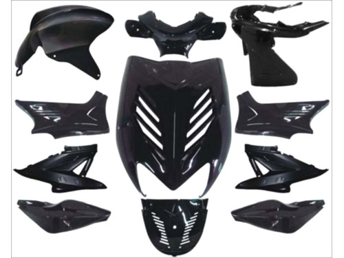 Plaatwerk Set Metallic Zwart 11-Delig MBK Nitro / Yamaha Aerox