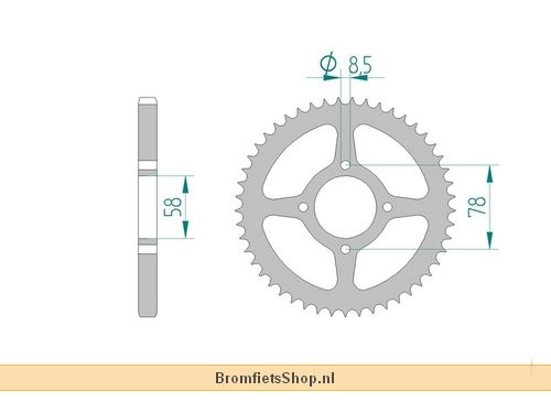 Afam Tandwielen + Ketting Set Standaard 13/47 Suzuki RG80