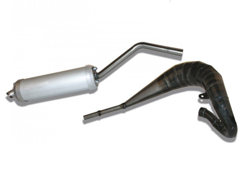 Malossi MHR Replica Uitlaat Blank + Demper Aluminium Derbi Senda