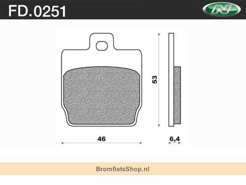 Newfren Remblok Set Type FD0251BS Yamaha Aerox Achter