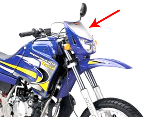 Koplampspoiler Blauw Derbi Senda SM X-Treme