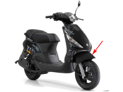 Voorspatbord Mat Zwart Piaggio Zip 4T