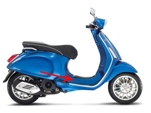 Treeplank Azzurro Blauw 261/ A Piaggio Sprint 