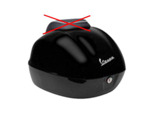 Topkoffer Lucido Zwart 94 Piaggio Sprint 