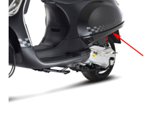 Zijskirt Links Mat Zwart Vespa S