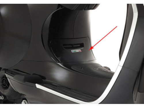 Klep Bodyscherm Lucido Zwart 94 Piaggio Sprint