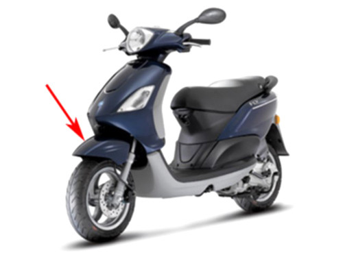 Voorspatbord Midnight Blauw 222 Piaggio Fly RST