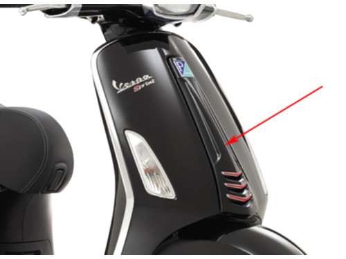 Voorscherm Midden Zwart Lucido 94 Piaggio Sprint 