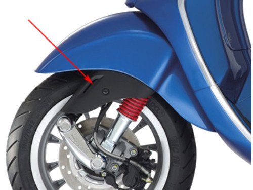 Beschermkapje Voorvork Zwart Piaggio Sprint 