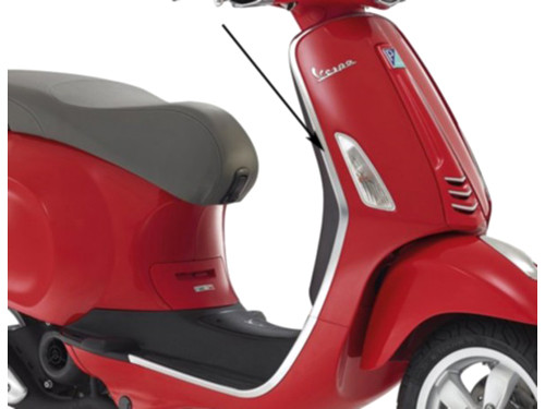 Sierstrip Beenschild Rechts Chroom Vespa Primavera/Sprint