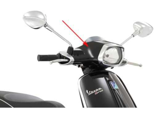 Stuurkap Boven Lucido Zwart 94 Piaggio Sprint 