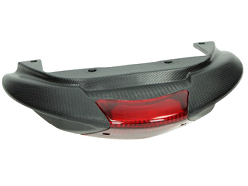 Achterspoiler + Achterlicht Zwart Piaggio Zip 2009>
