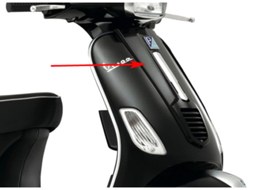 Voorscherm Midden Lucido Zwart 94 Vespa S