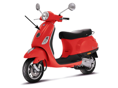 Voorscherm Midden Dragon Rood 894 Vespa LX