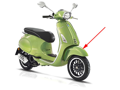 Voorspatbord Groen Metallic 341/a Vespa Sprint