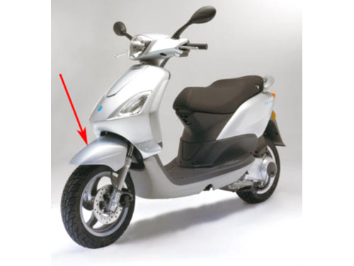 Voorspatbord Exca. Zilver 738 Piaggio Fly