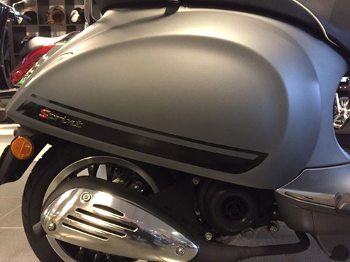 Stickerset Zijscherm Sport Zwart Vespa Sprint