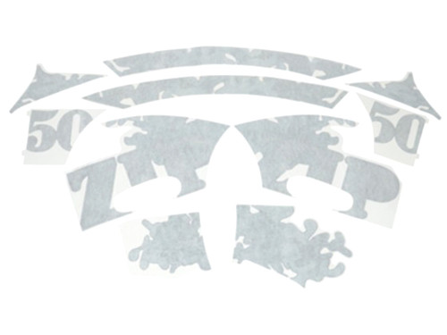 Stickerset Mat Zwart Piaggio Zip 4T 2012