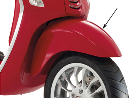 Voorspatbord Dragon Rood 894 Piaggio Sprint 