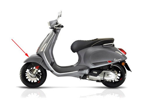 Voorspatbord Titanio Grijs 742 Vespa Sprint