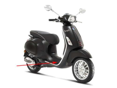 Treeplank Lucido Zwart 94 Piaggio Sprint 