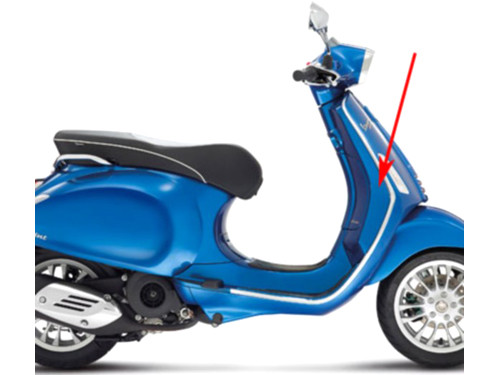 Beenschild Azurro Blauw 261/ A Piaggio Sprint