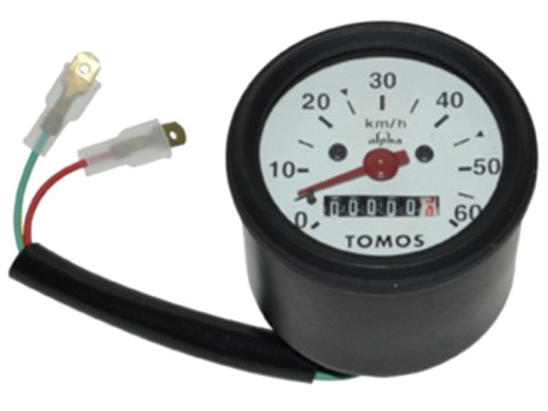 Tellerklok 60mm Wit Tomos Quadro